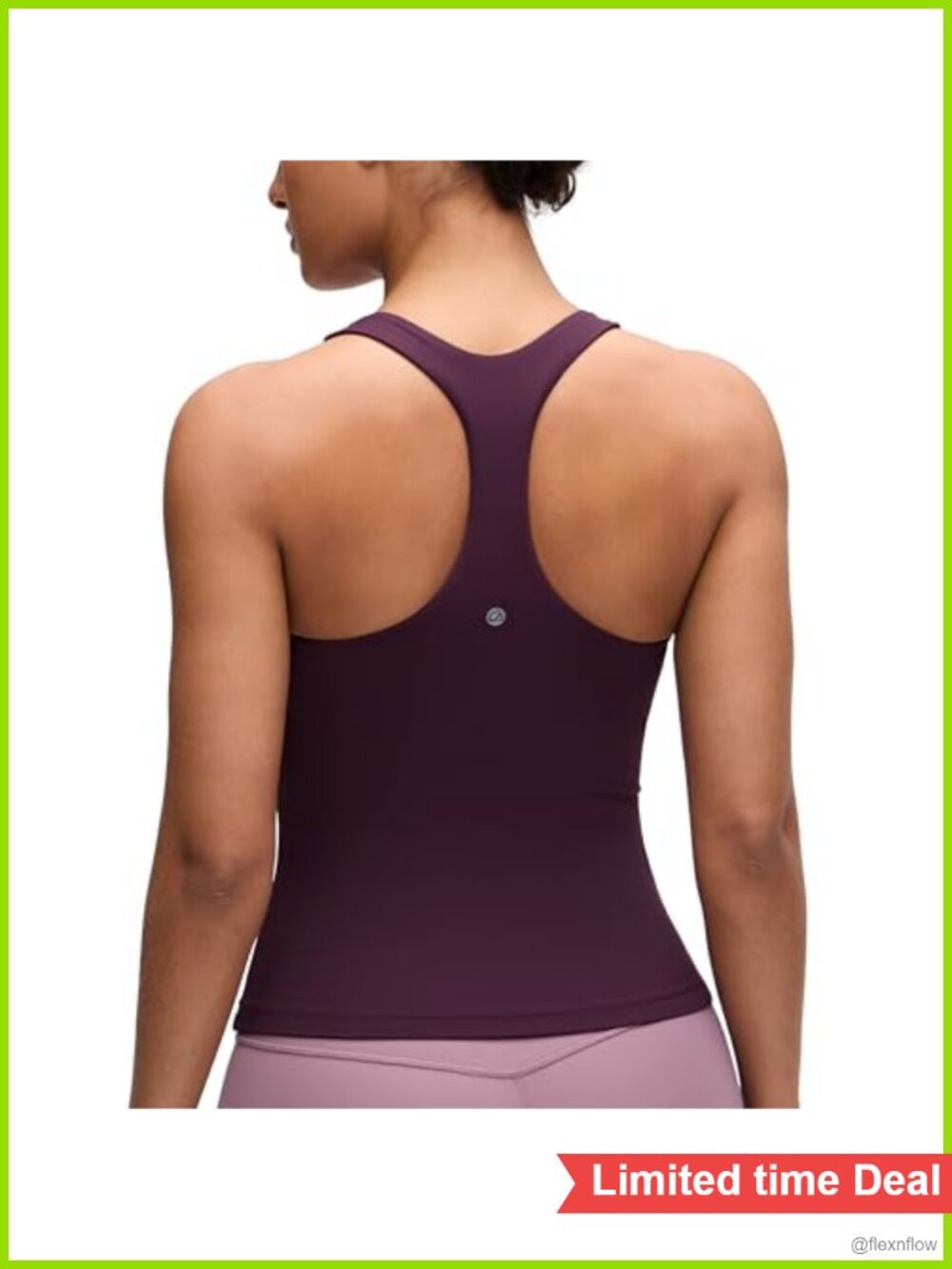 Butterluxe Racerback Tank Top with Built-In Bra